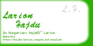 larion hajdu business card